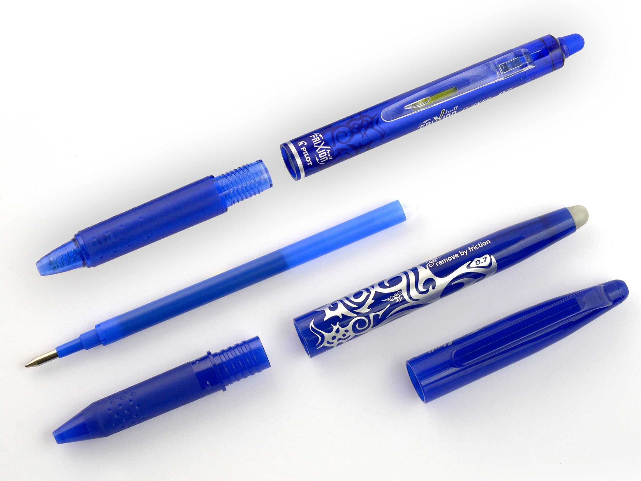 PILOT FriXion Erasable Rollerball Pen Refills - 0.7mm Tip, Set of 6 (Blue & Black) 4