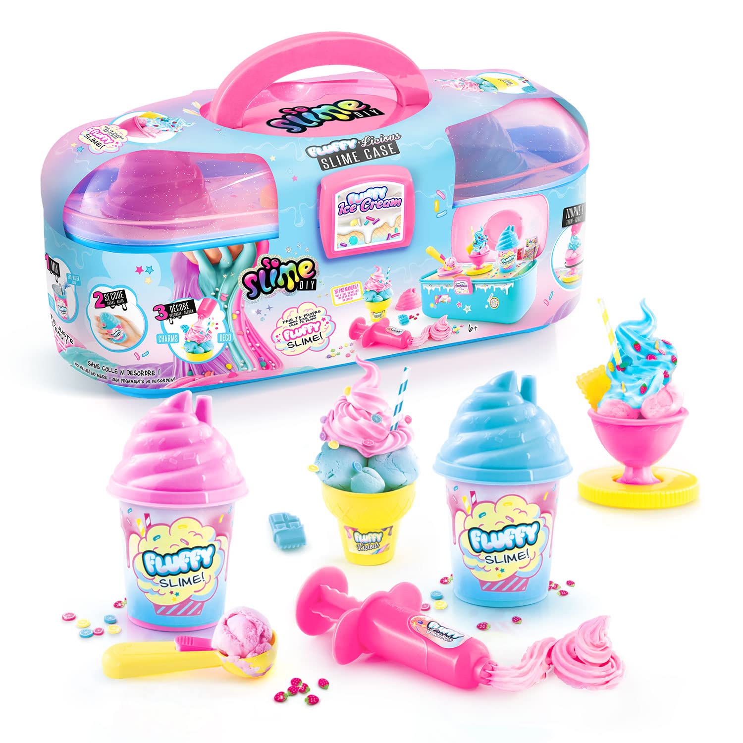 So Slime DIY Fluffylicious Slime Case - No Glue Fluffy Slime Kit for Kids 6+