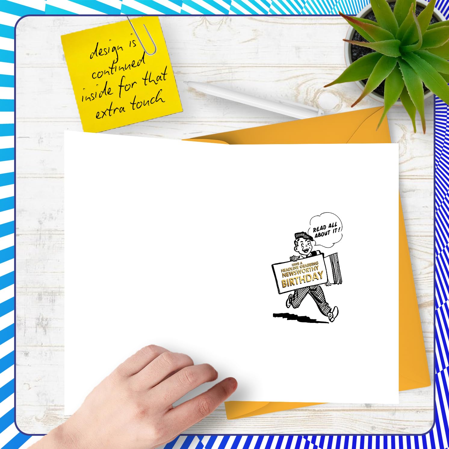 Stuff4 60th Birthday Card for Men & Women - Black & Golden Newspaper Design Born in 1966 4