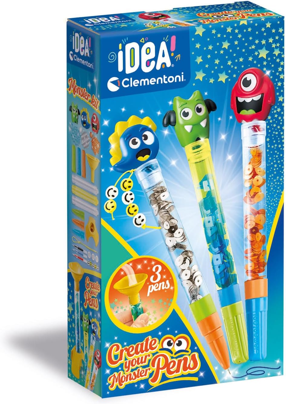 Clementoni Idea-Set Small Kit Lab Monster - Creative Arts & Crafts Toy for Kids 6+