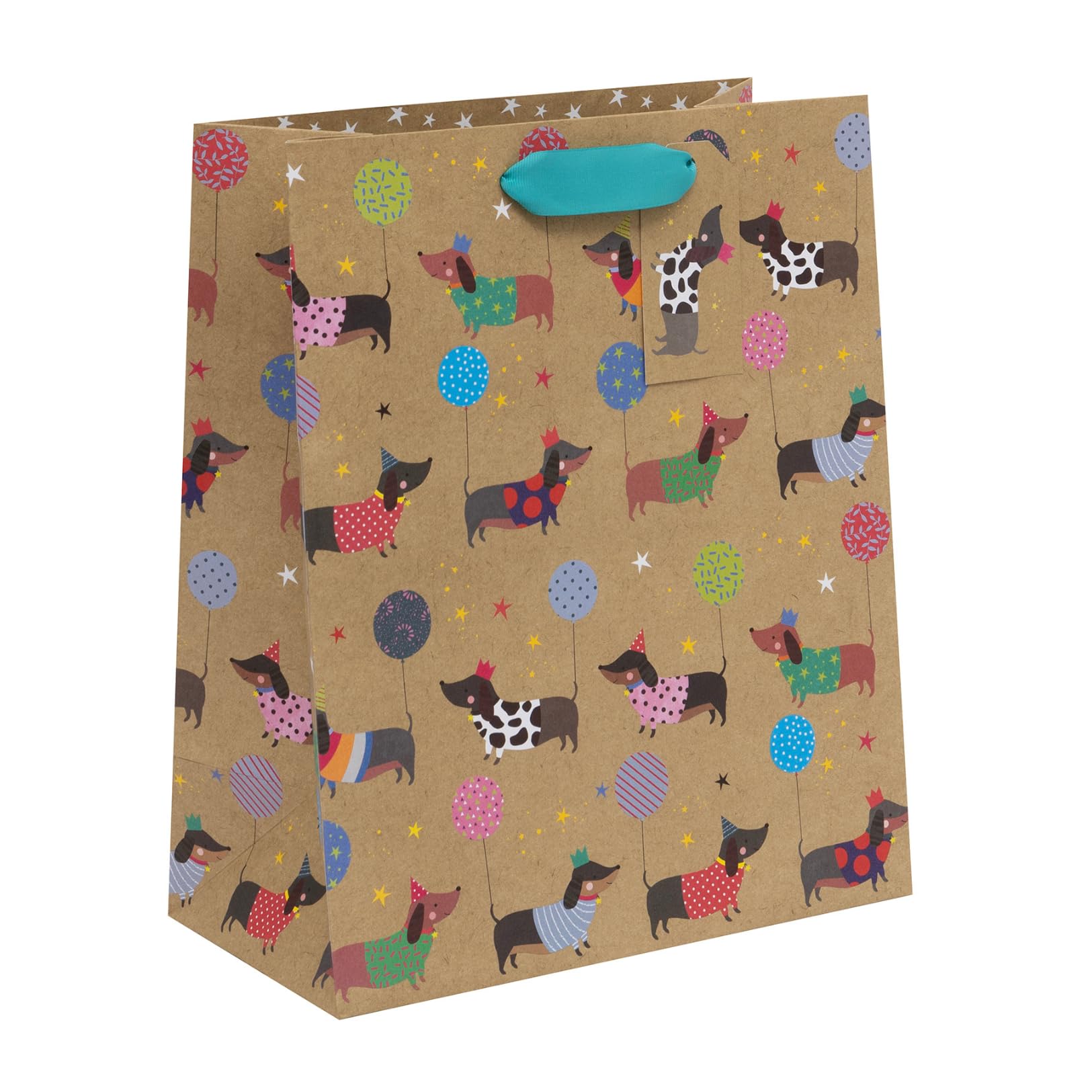 Ballyhoo Sausage Dog Gift Bag - Large, 26 x 31.5 x 13.5 cm, FSC Certified Paper