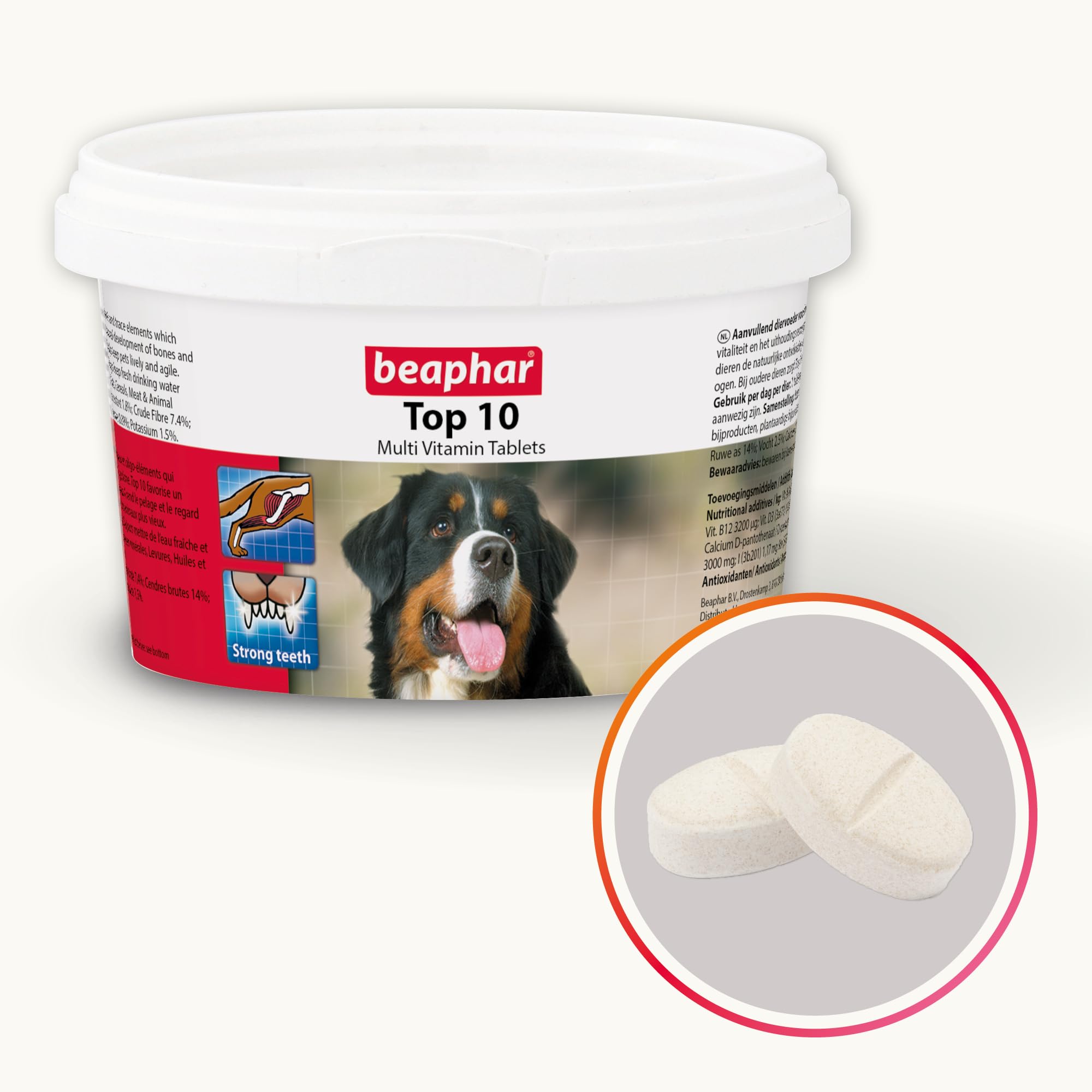 Beaphar Top 10 Multi-Vitamin Tablets for Dogs - 180 Tabs | Immune & Coat Support 2