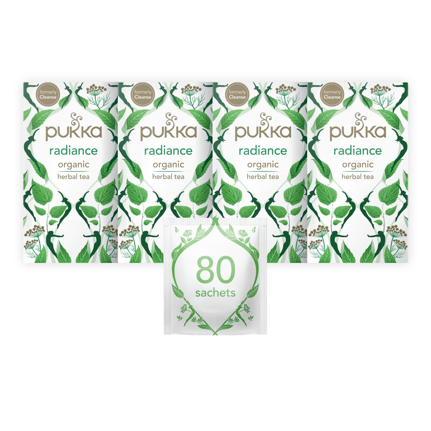 Pukka Herbs Radiance Organic Herbal Tea - 80 Count (Pack of 4) | Skin Health Support 1