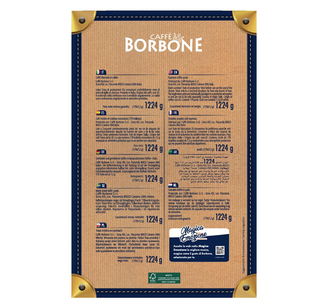 Caffè Borbone - Exclusive Coffee Blend Compostable Pods (170 Count, ESE 44 mm) 4