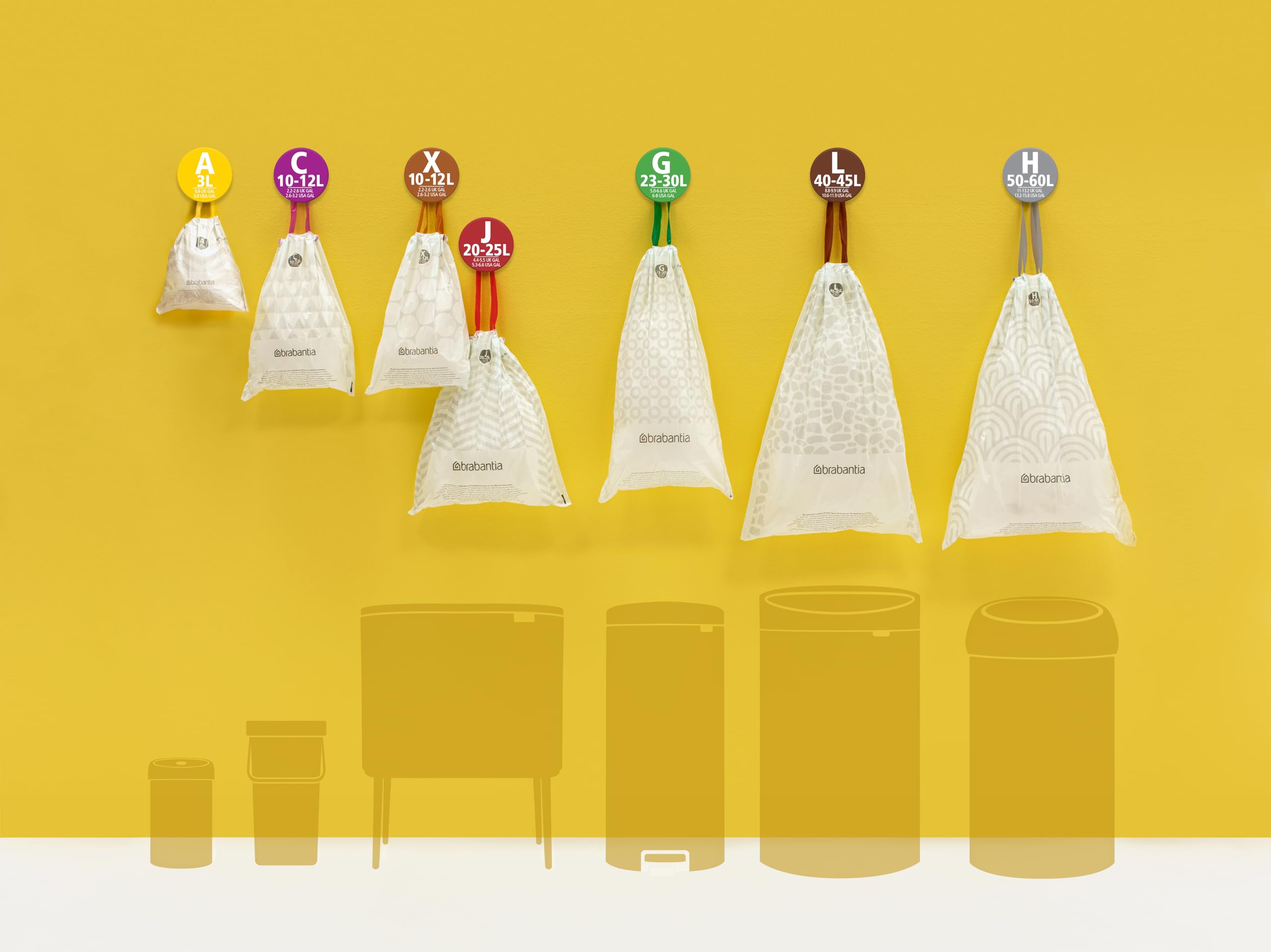 Brabantia PerfectFit Bin Liners - Size Y (20 Litre) | 40 Count | Tear-Resistant Plastic 3