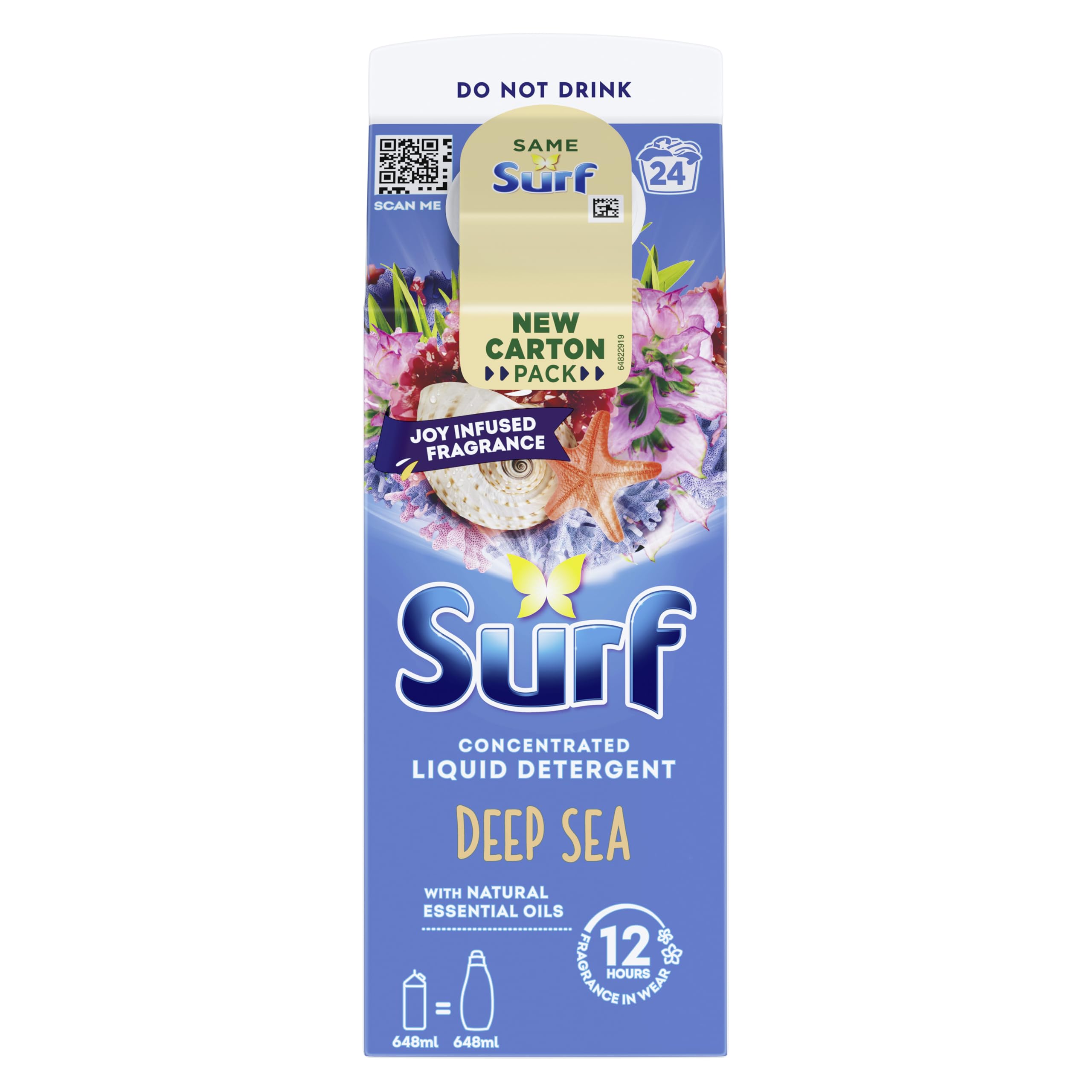 Surf - Deep Sea Laundry Washing Liquid Detergent (648 ml) 1
