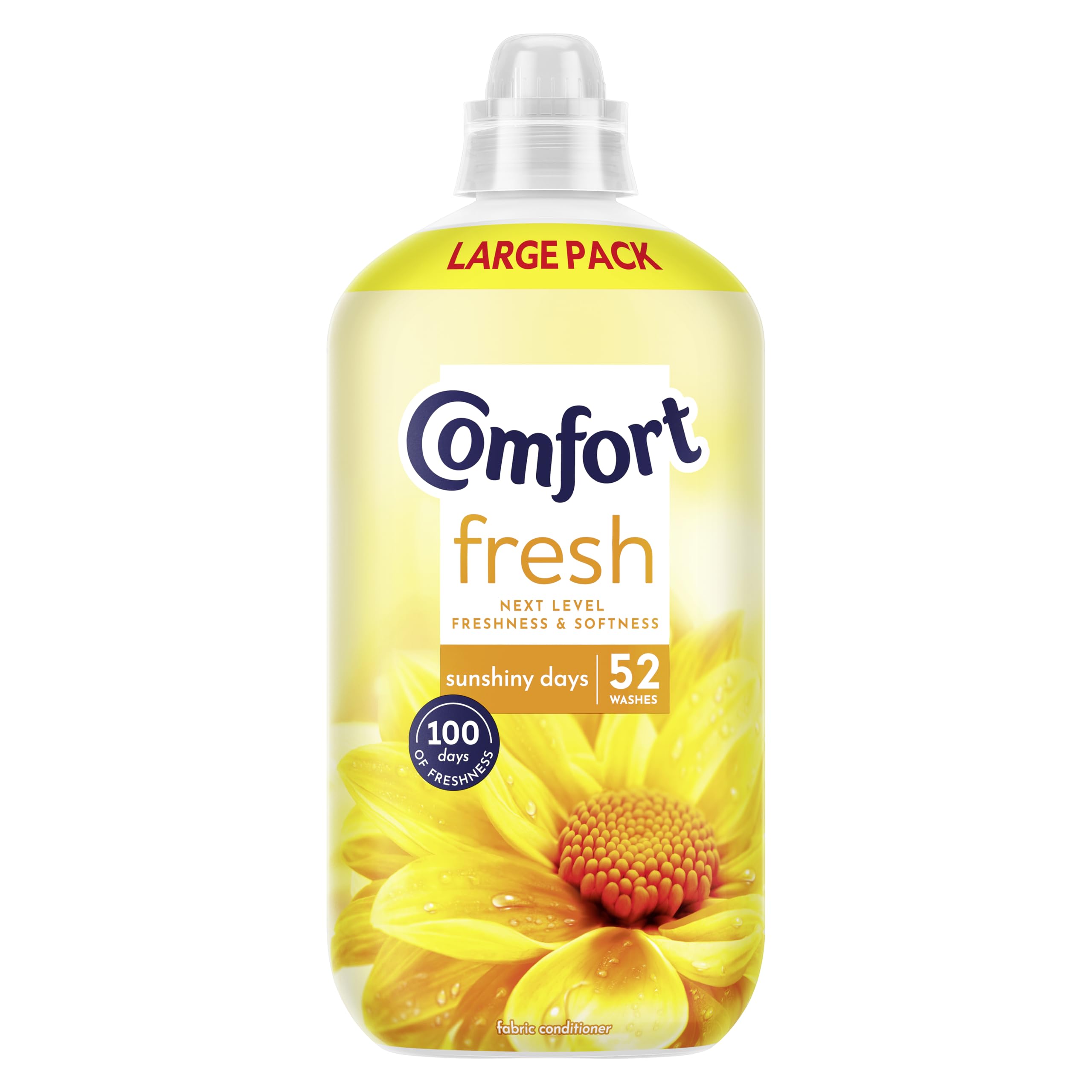 Comfort Fresh Sunshiny Days Liquid Fabric Softener - 1.56L | 100 Days Freshness