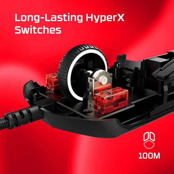 HyperX Pulsefire Haste 2 Gaming Mouse – Ultra-Light 53g with 26K Sensor, 8000Hz Polling, RGB, 6 Programmable Buttons