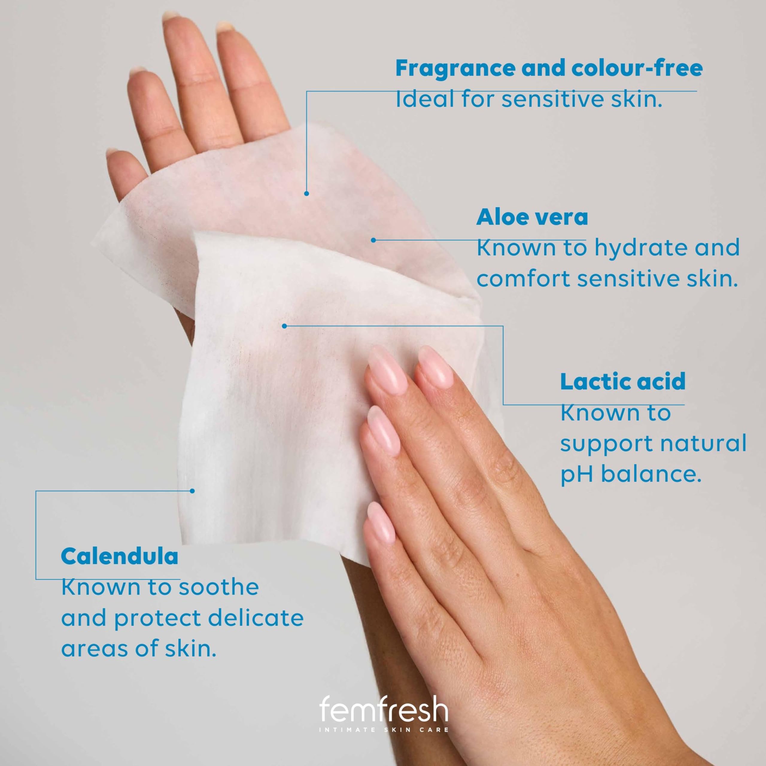 Femfresh 0% Sensitive Intimate Wipes - Gentle pH Balanced Feminine Wipes for Sensitive Skin | Unscented 5
