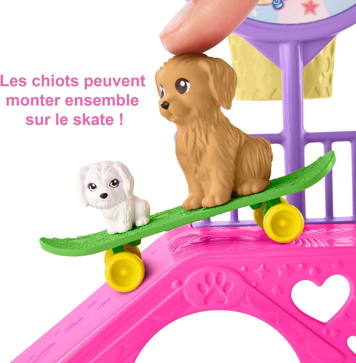 Barbie Chelsea Doll Skatepark Playset with 2 Puppies, Scooter & Skateboard - Ages 3+ 5