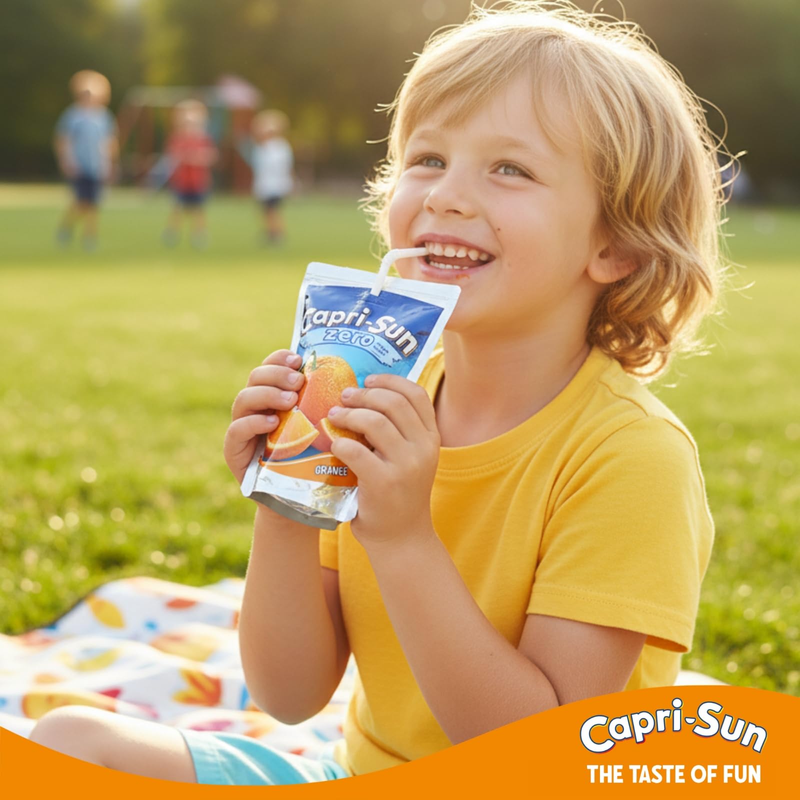 Capri-Sun Zero Orange Kids' Juice Drink (8 x 200ml) - No Added Sugar, Made with Real Fruit Juice 2