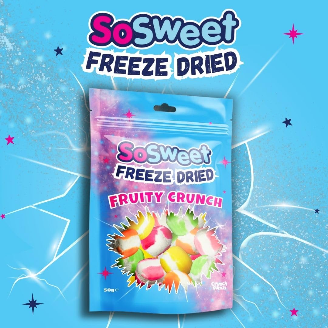 SoSweet Freeze Dried Fruity Crunch Sweets - Intense Flavour | Crispy Texture | 50g Bag 3