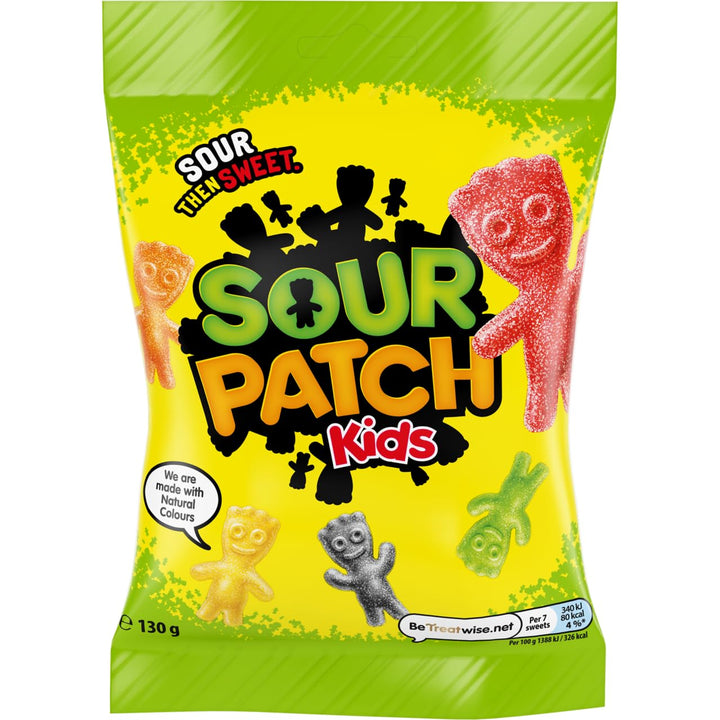 Sour Patch Kids Original Soft & Chewy Sour Then Sweet Candies 130g