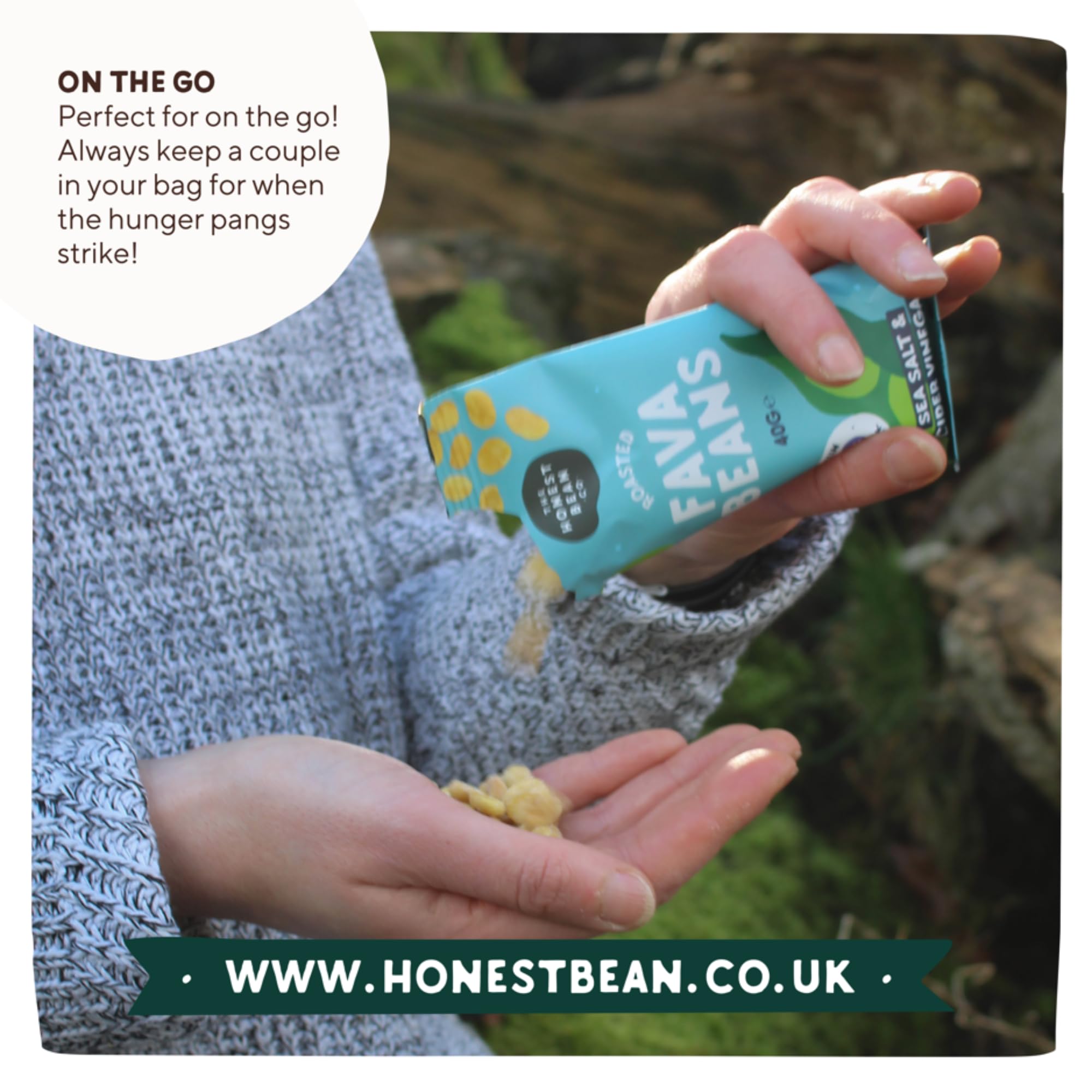 The Honest Bean Co Roasted Fava Bean Snacks Lightly Salted 480g - High Protein Vegan Snack 5