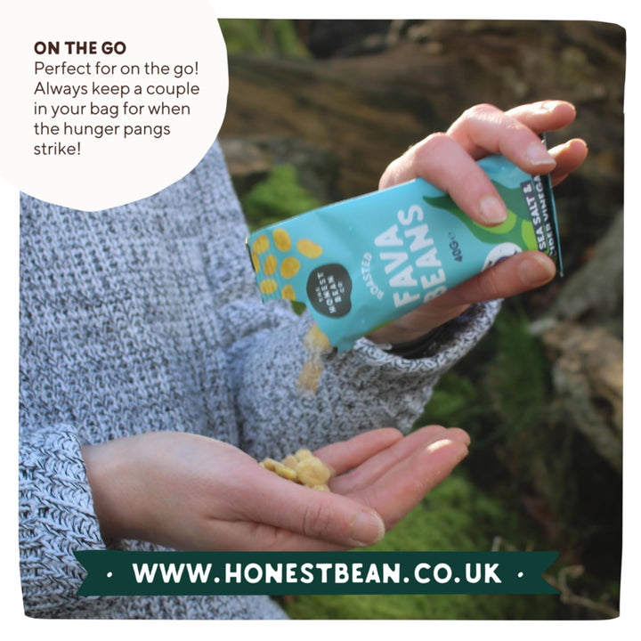The Honest Bean Co Roasted Fava Bean Snacks Lightly Salted 480g - High Protein Vegan Snack