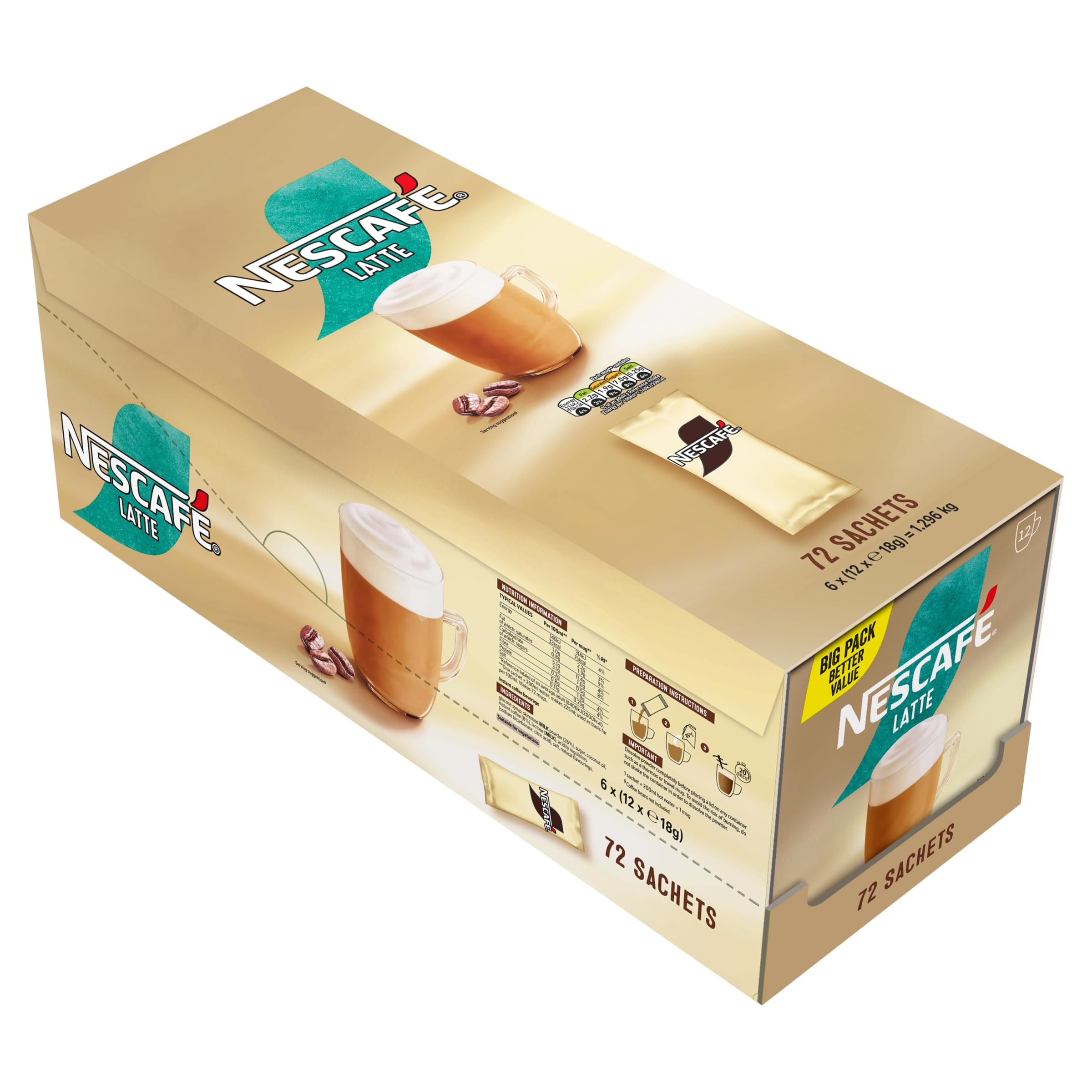 NESCAFÉ Latte Instantkaffee-Beutel – 72 x 18 g 5