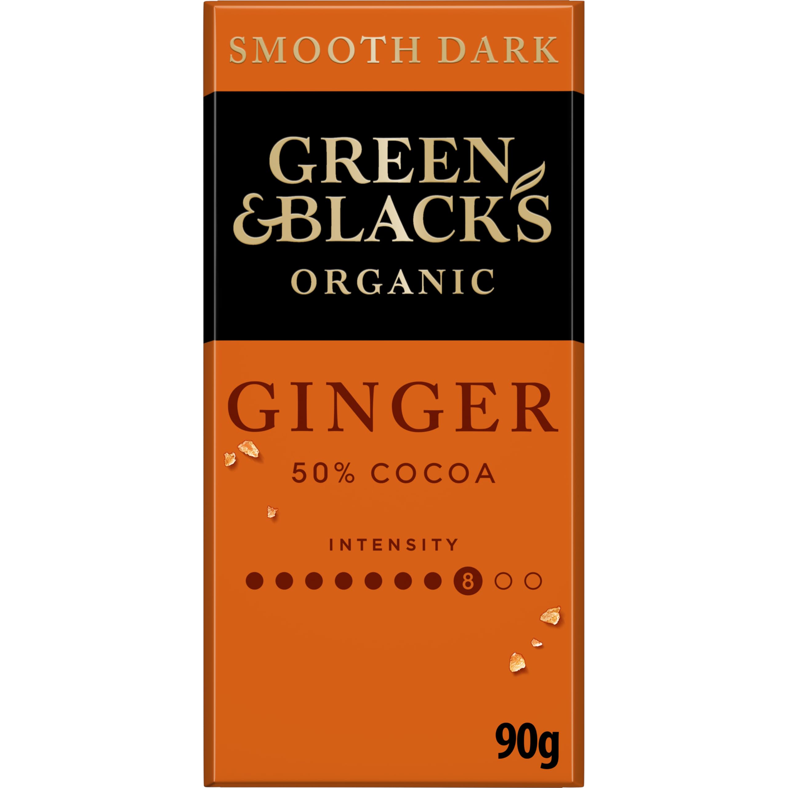 Green & Black's Organic Ginger Smooth Dark Chocolate Bar 50% Cocoa, 100g 1