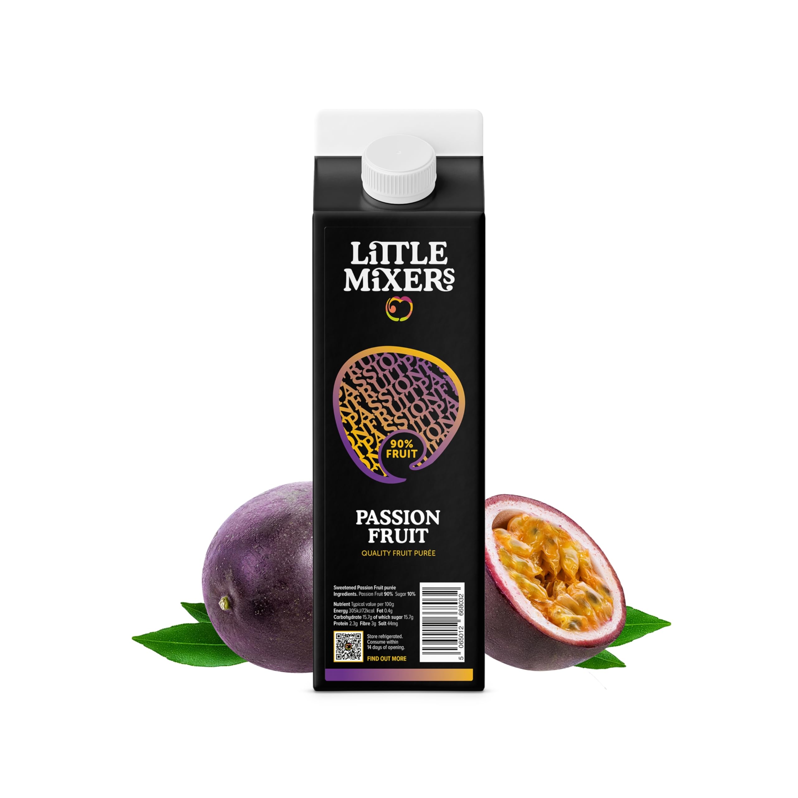 LITTLE MIXERS Passion Fruit Puree - 1 KG Carton | 90% Real Fruit | 12-Month Shelf Life 1
