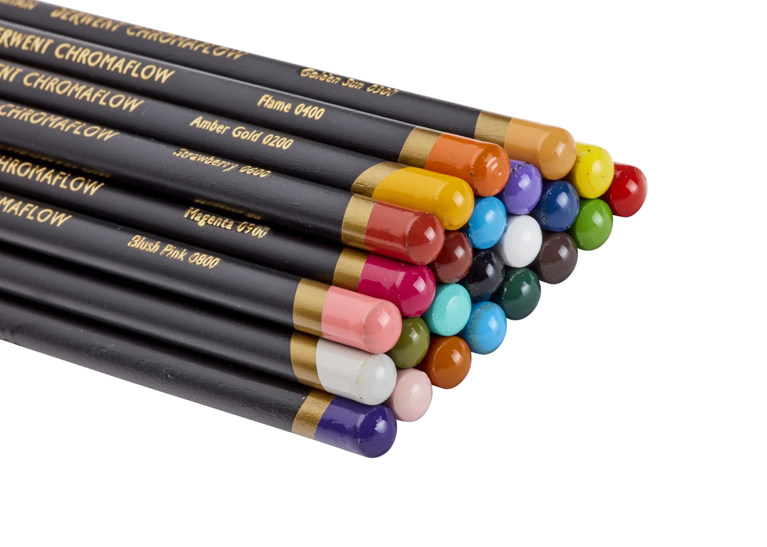Derwent Chromaflow Coloured Pencils - Set of 24 in Tin | 3.5mm Core | Blendable 3
