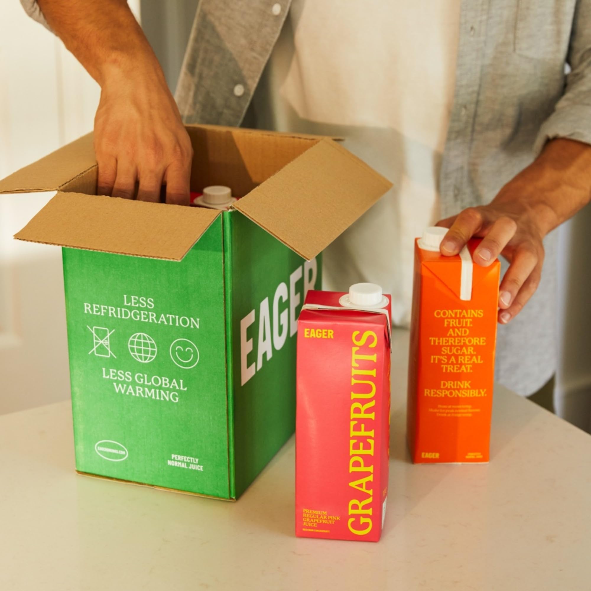 Eager - Pink Grapefruitsaft 100 % gepresst, erfrischendes Fruchtgetränk, nicht aus Konzentrat 4