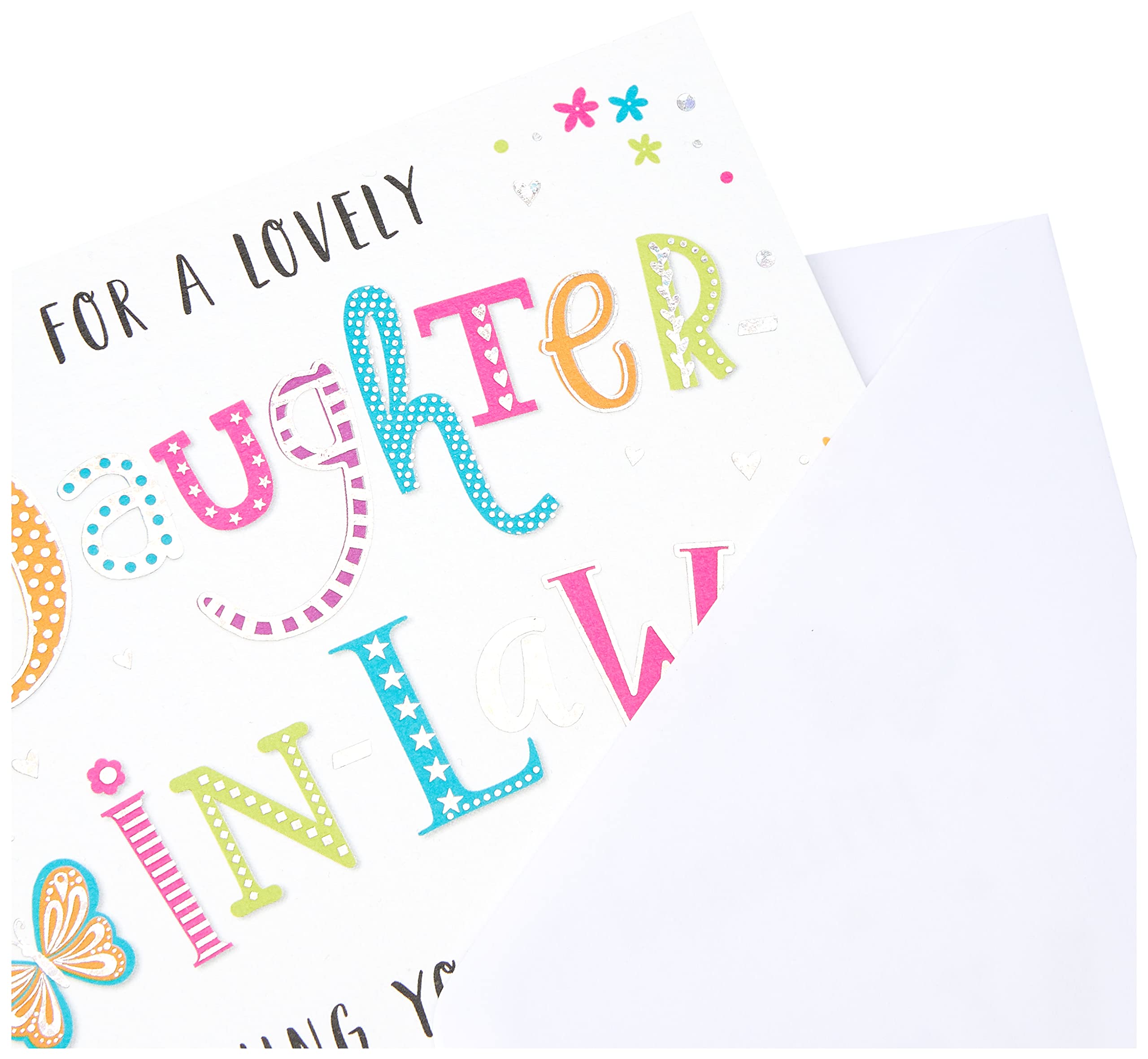 Piccadilly Greetings Daughter In Law Birthday Card | Grey | 8 x 6 inches | Made in the UK 4