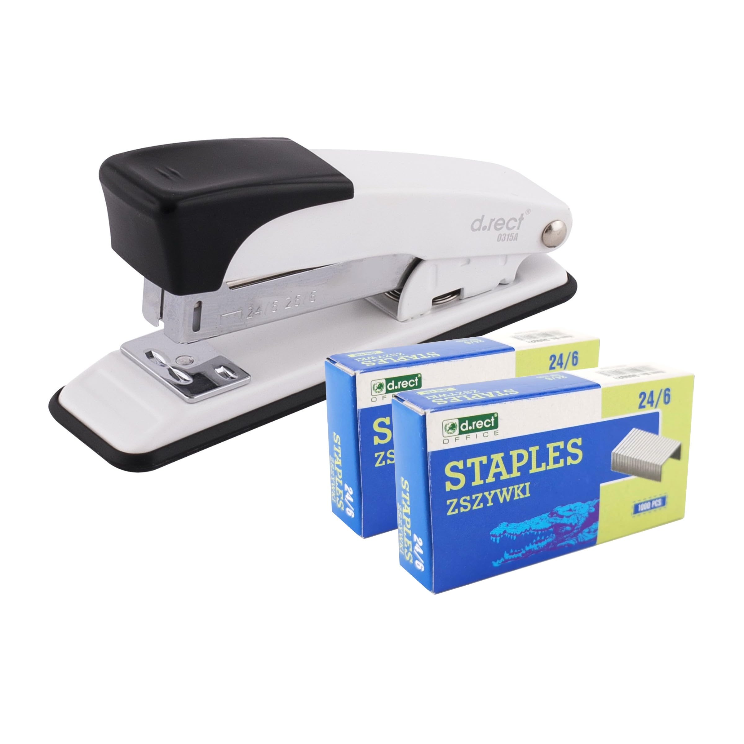 D.RECT 315A Metal Desktop Stapler - 30 Sheet Capacity | 50mm Depth | 5-Year Warranty