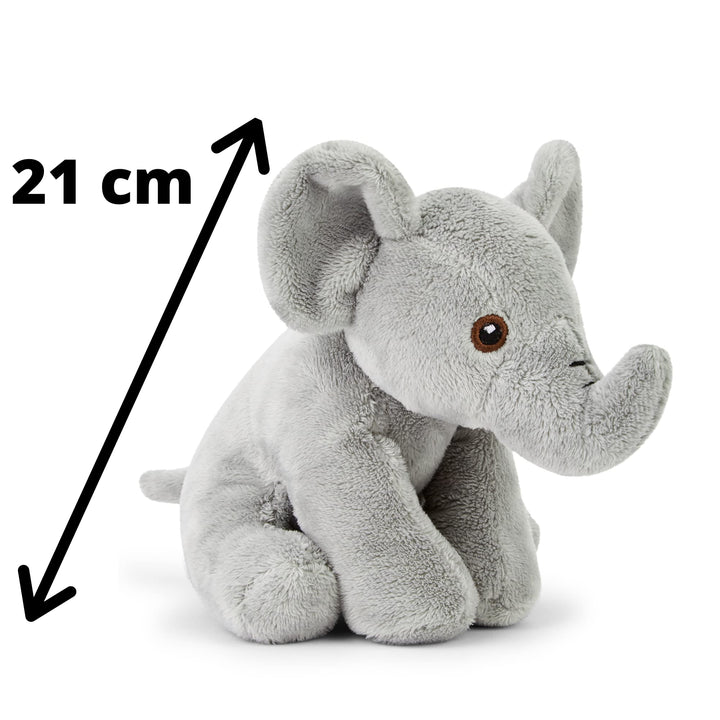 Zappi Co Recycled Plush Elephant - 100% Recycled Eco-Friendly Stuffed Animal Toy