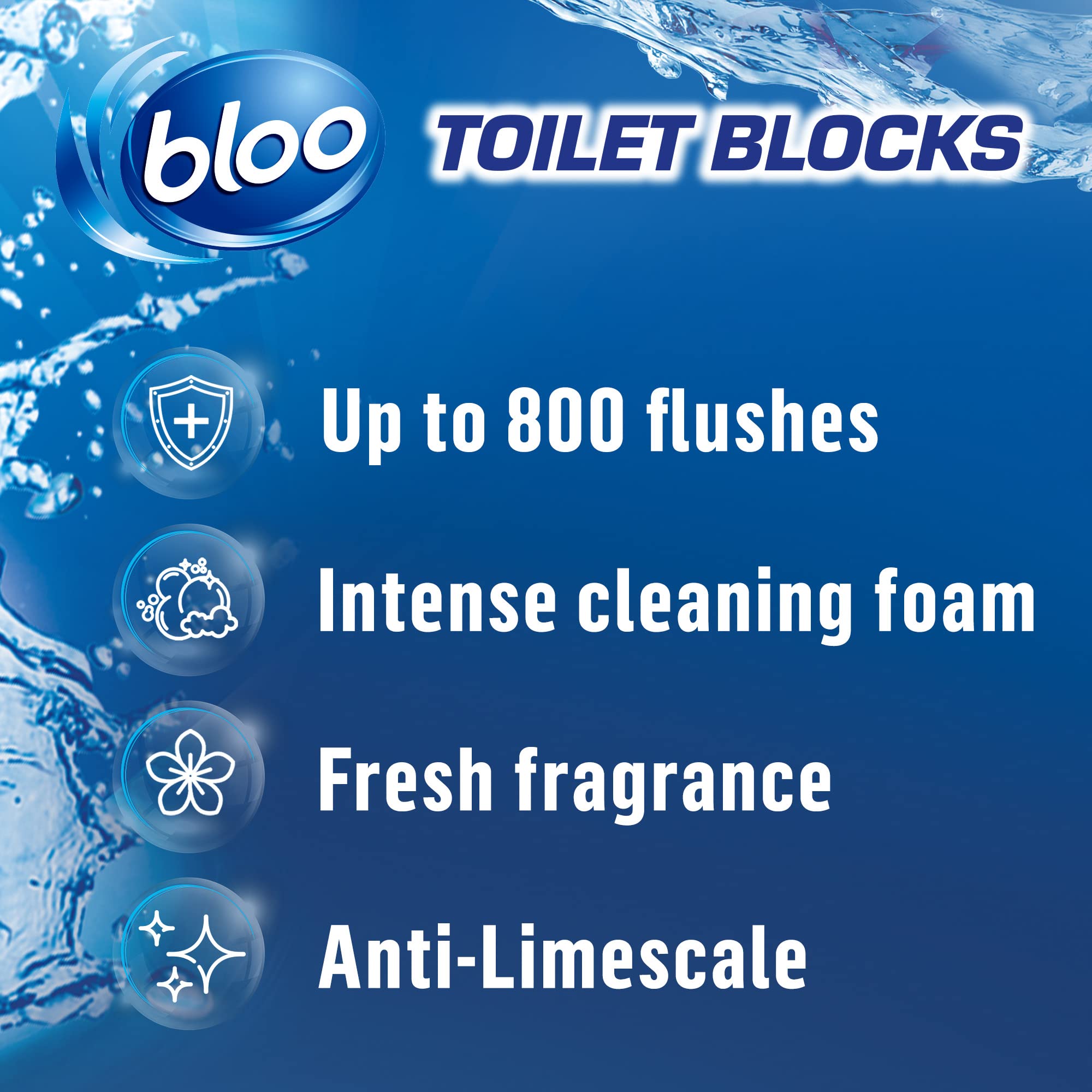Bloo - Original Blue Toilet Block In-Cistern Cleaner, 16 Pack 3