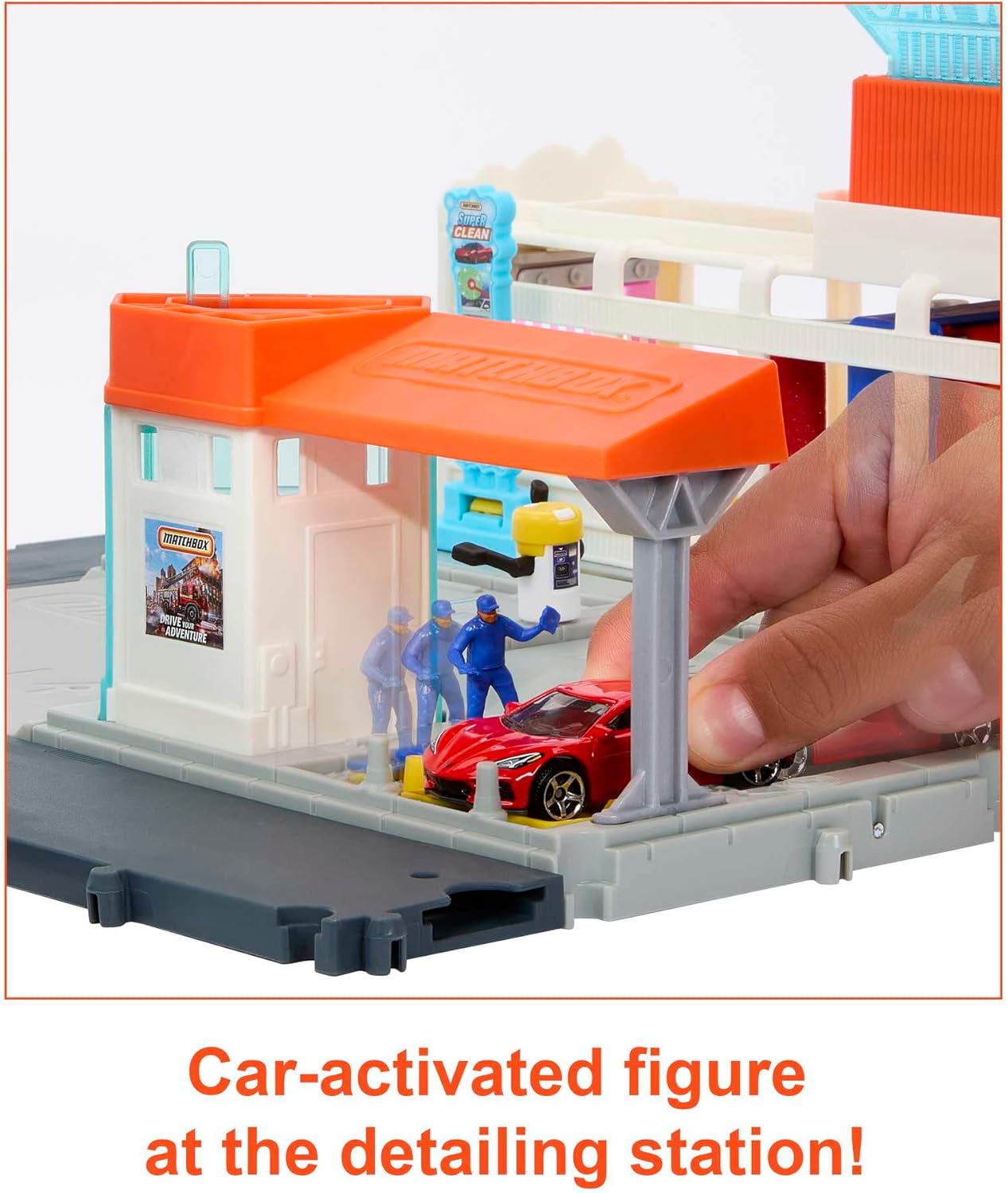 Matchbox Super Clean Carwash Playset - Lights, Sounds & Interactive Car Wash for Kids 3