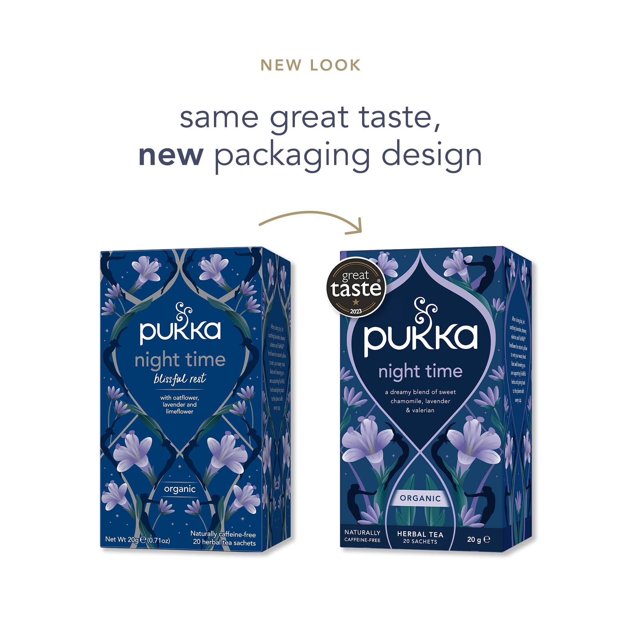 Pukka Herbs Night Time Organic Herbal Sleep Tea - 80 Count (4 Packs of 20) | Caffeine-Free