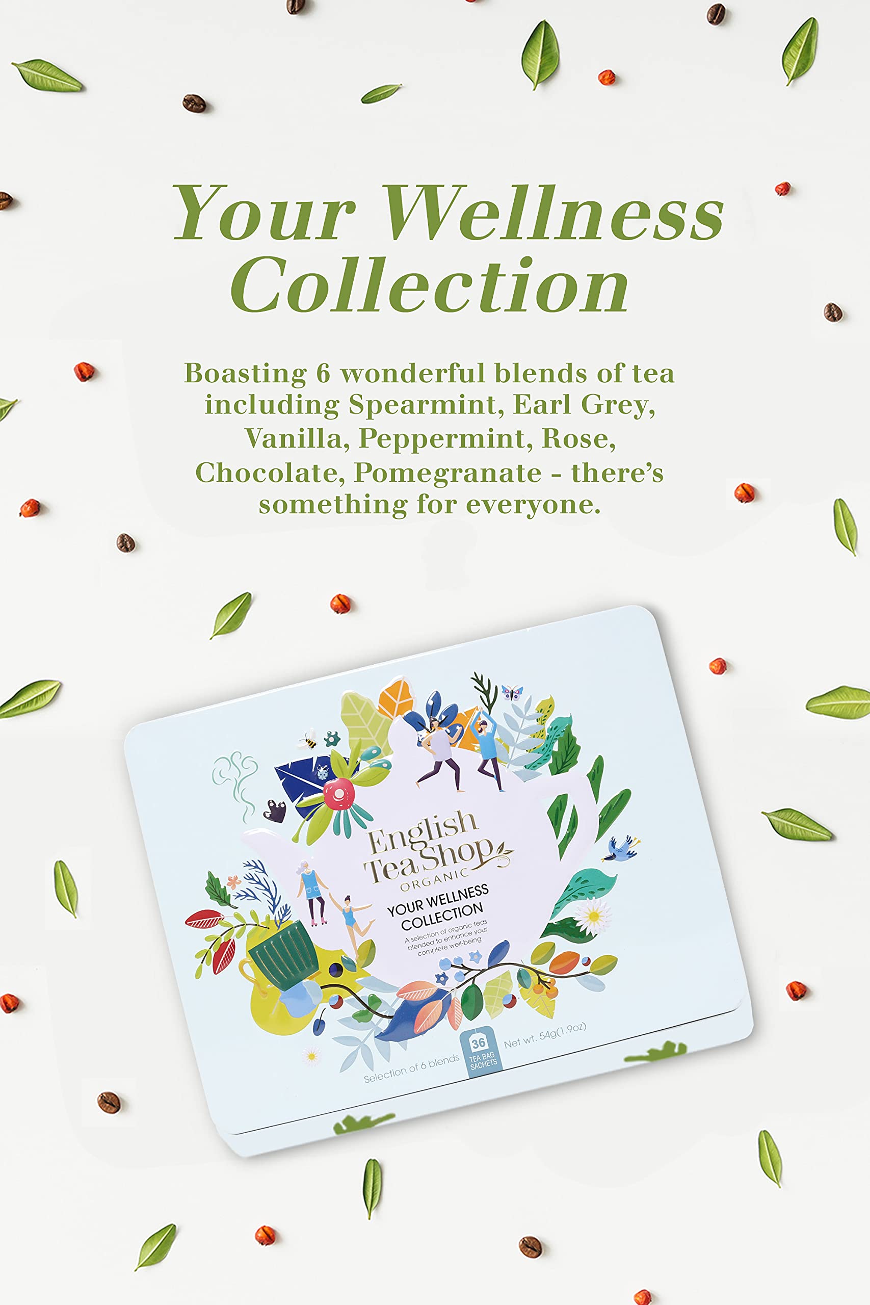 English Tea Shop Organic Wellness Me Collection - 36 Tea Bags in Gift Tin 3