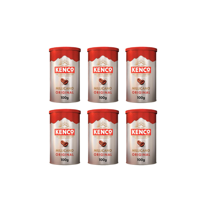 Kenco Millicano Americano Original Instant Coffee 100g (Pack of 6 Tins, Total 600g)