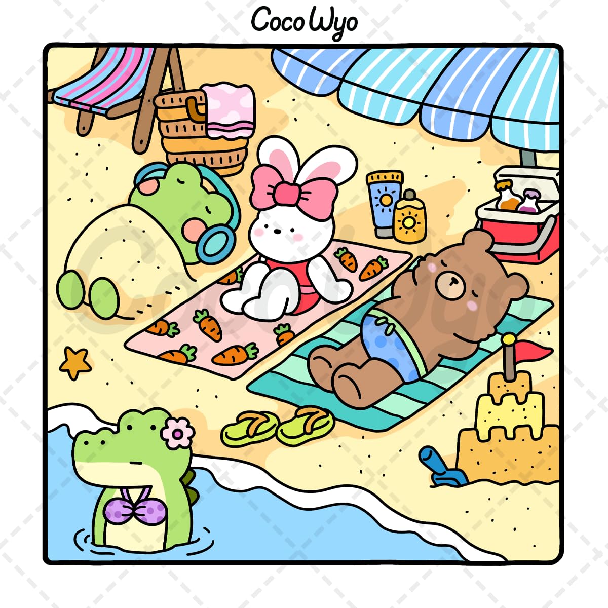 Coco Wyo Cozy Friends: Coloring Book for Adults and Teens | 40 Pages | 8.5 x 8.5 in 4