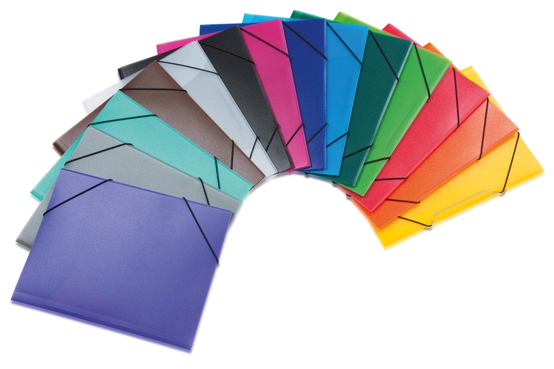 HERMA Translucent Elastic Folder - A3 Size, Black Plastic, 3 Inner Flaps | Model 19513 4