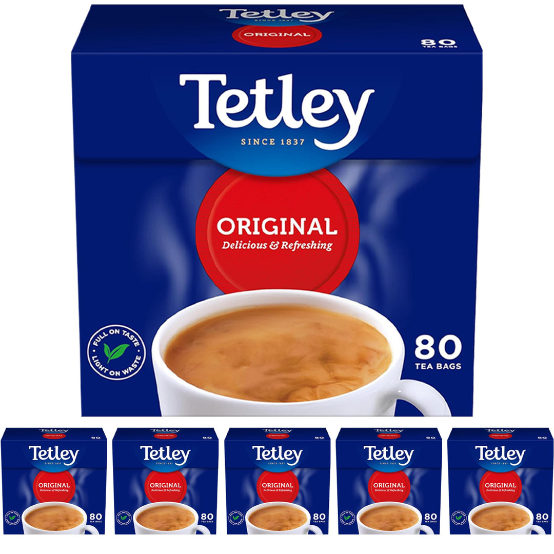 Tetley Original Tea - Black Tea Bags, 480 Bags (Pack of 6)
