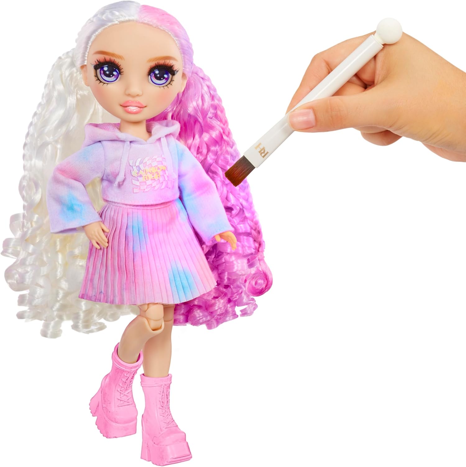 Rainbow High Watercolour & Create DIY Fashion Doll - Arts & Crafts Playset for Ages 4-8