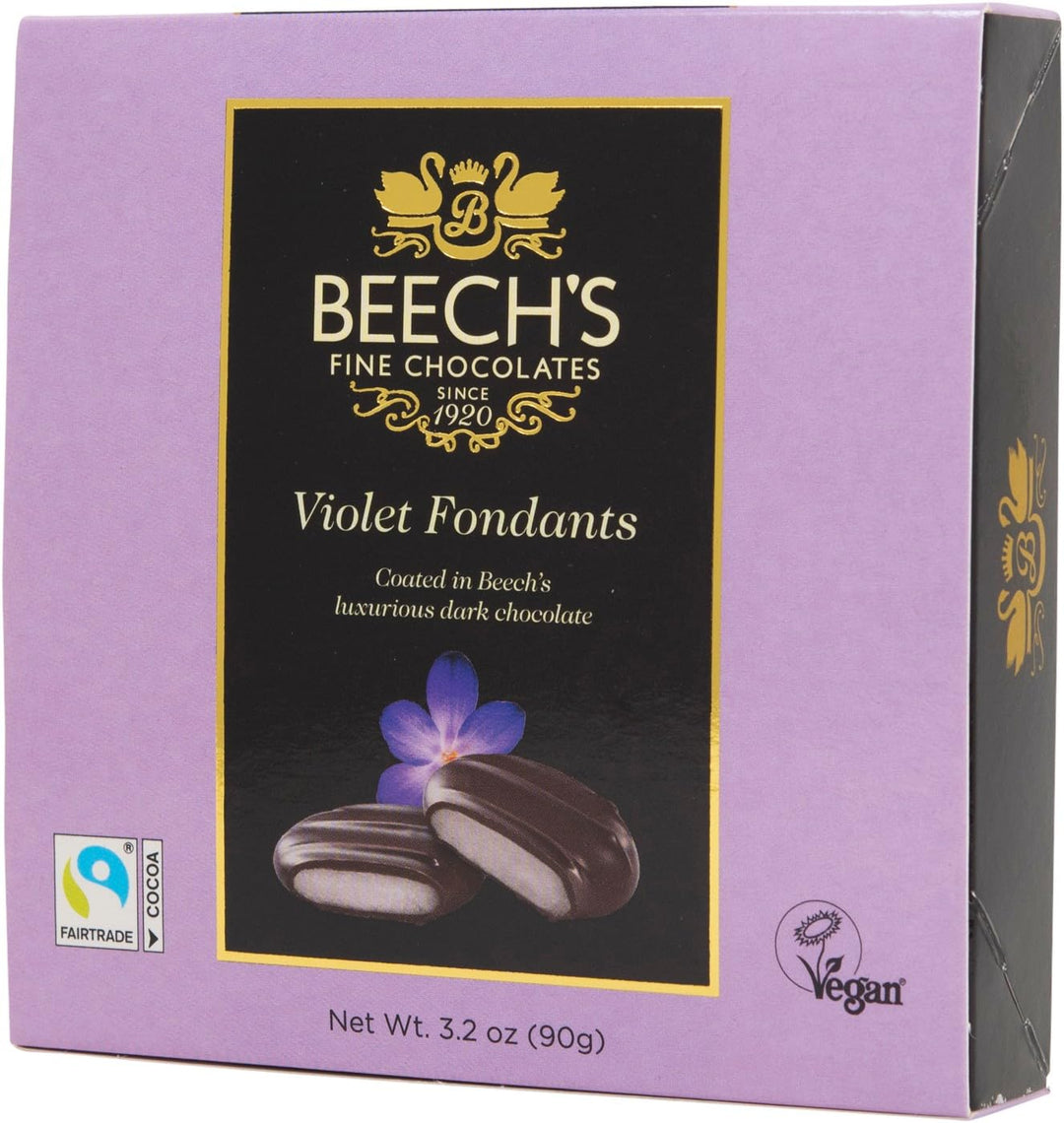 Beech's Violet Creams 90g - Dark Chocolate Covered Violet Fondants