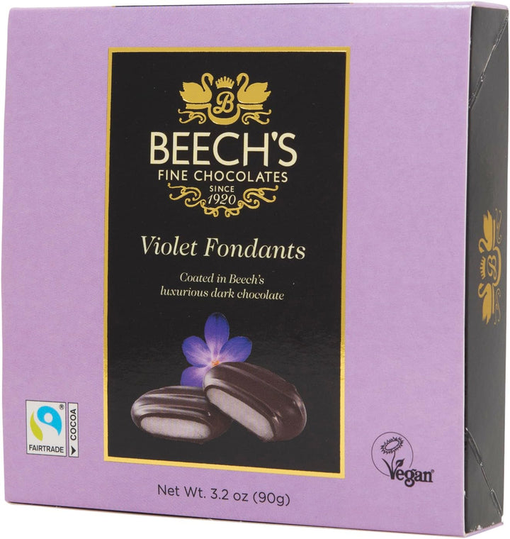 Beech's Violet Creams 90g - Dark Chocolate Covered Violet Fondants