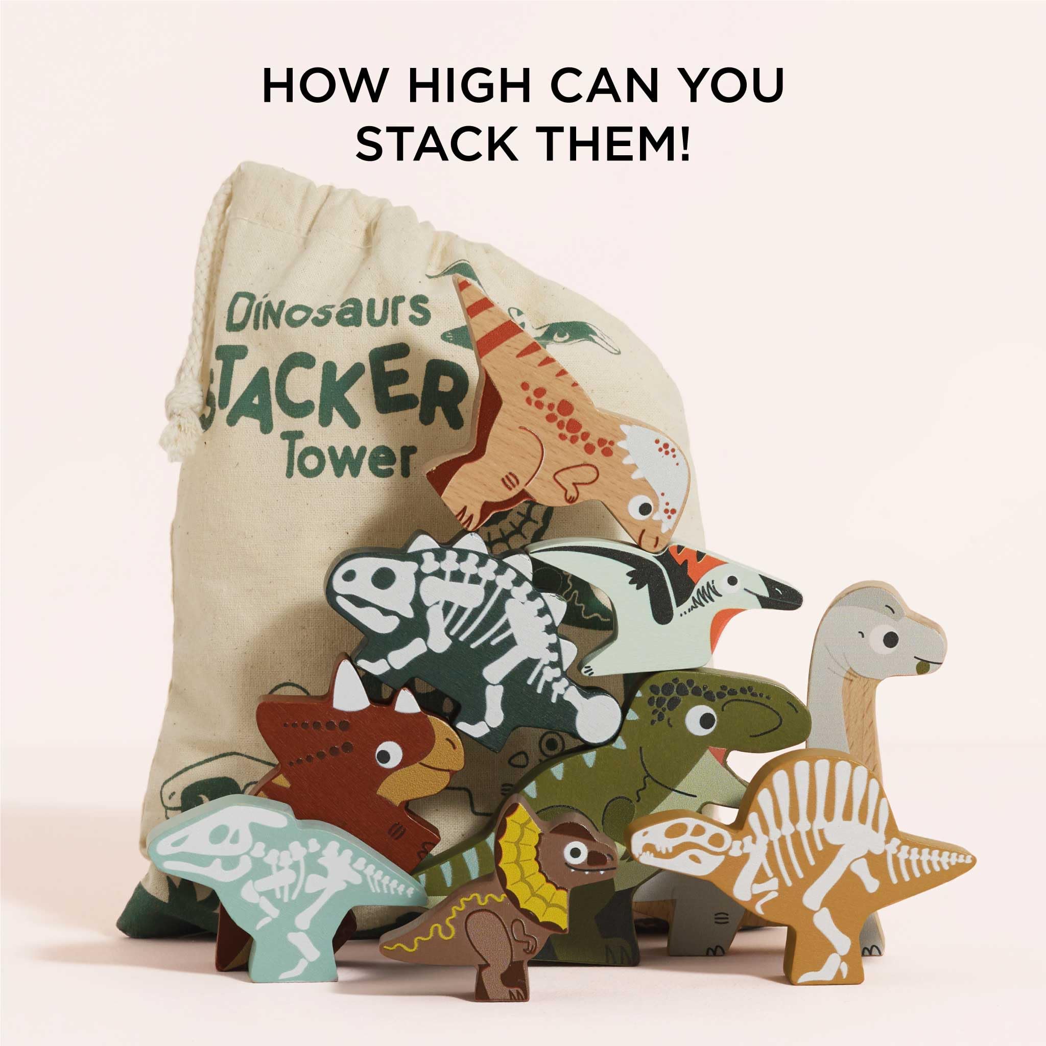 Le Toy Van Jurassic Dinosaurs Stacking Toy - 10 Piece Set | Ages 18 Months+ 6