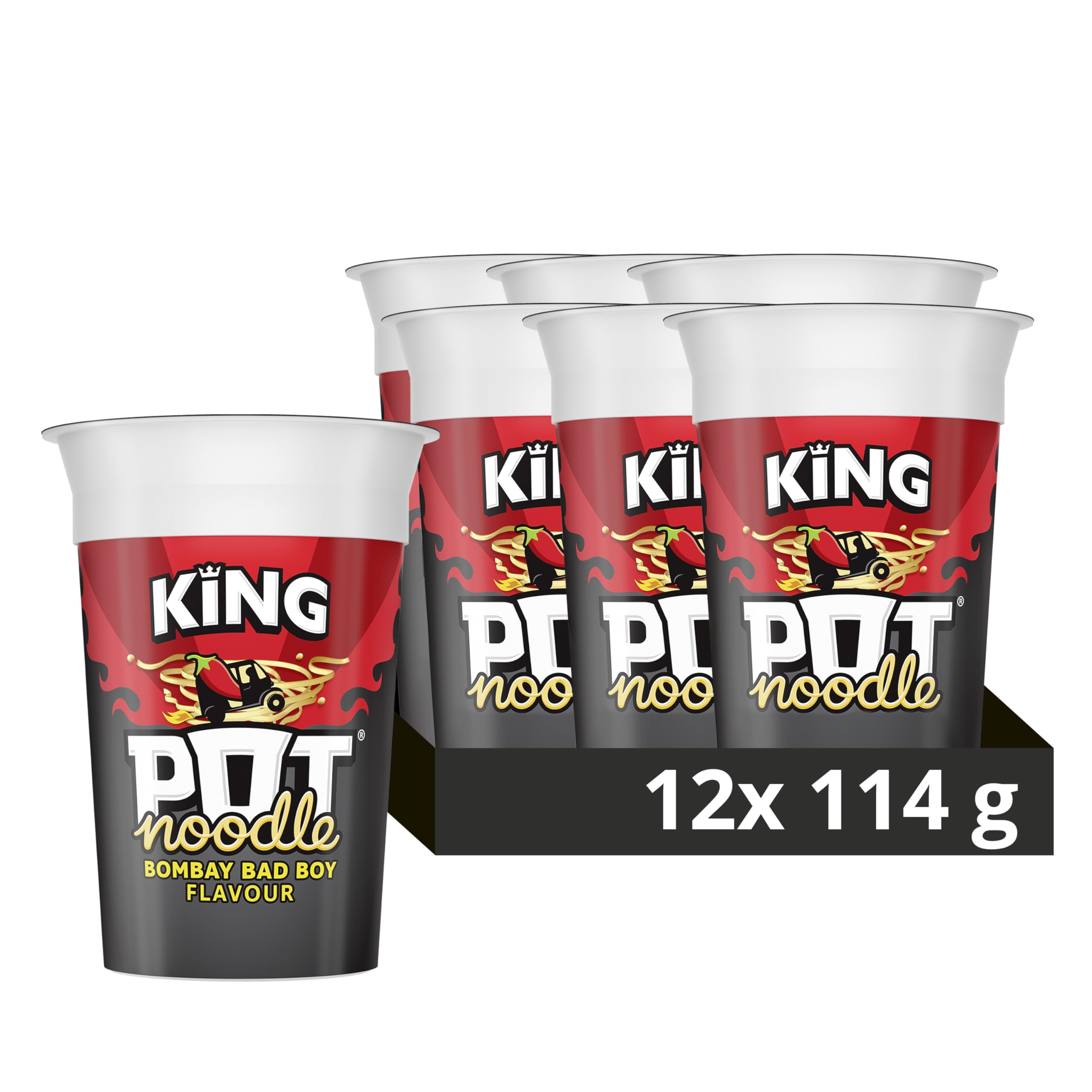 Pot Noodle Bombay Bad Boy King Pot Vegetarian Instant Noodles, 114g 1