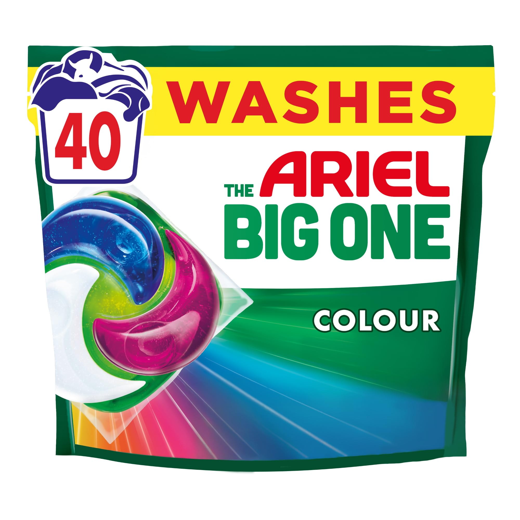Ariel The Big One PODS Washing Liquid Laundry Detergent Capsules - 40 Washes, Floral Scent