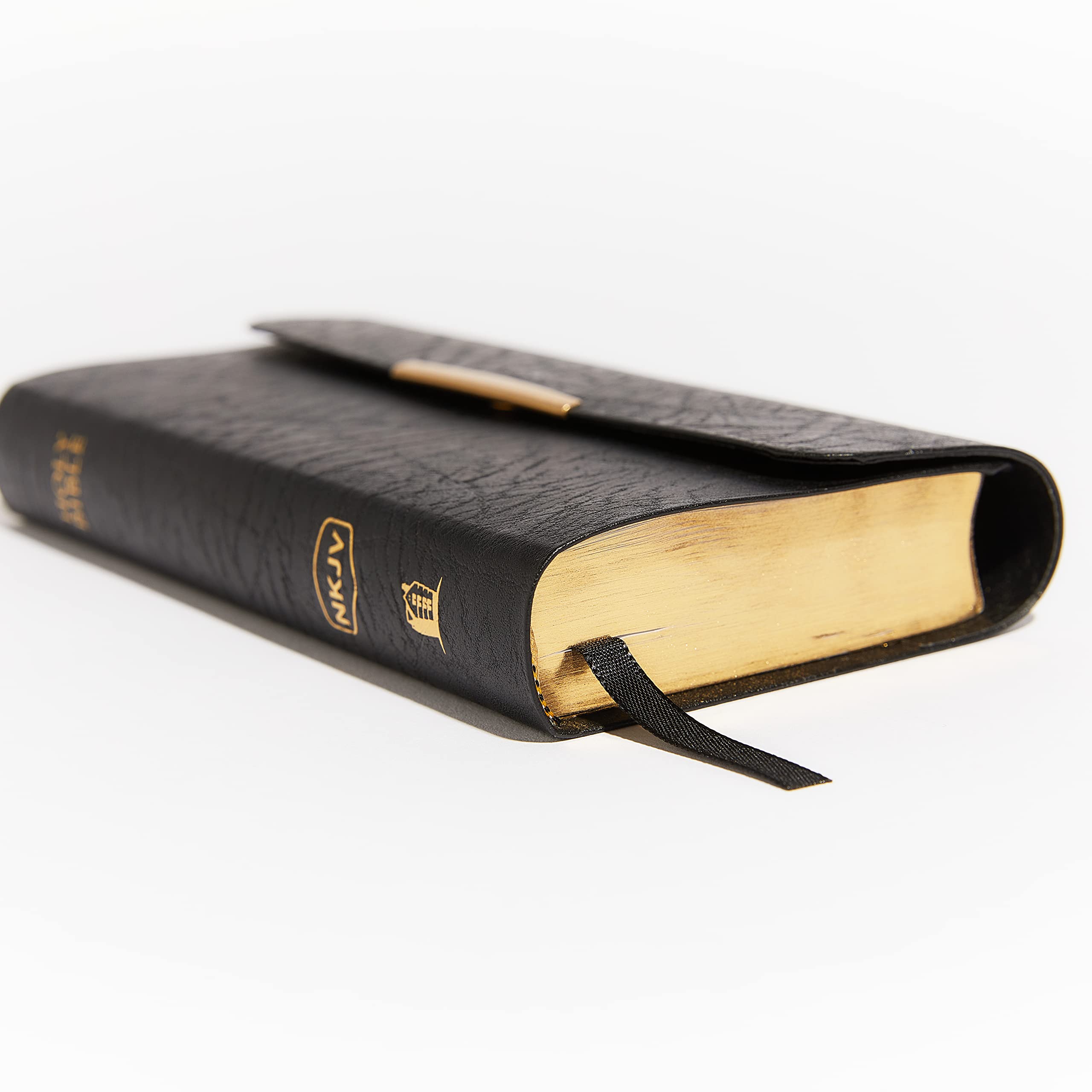 HarperCollins Old Testament - New King James Version Checkbook Bible | Snap Flap | Leather Bound 9