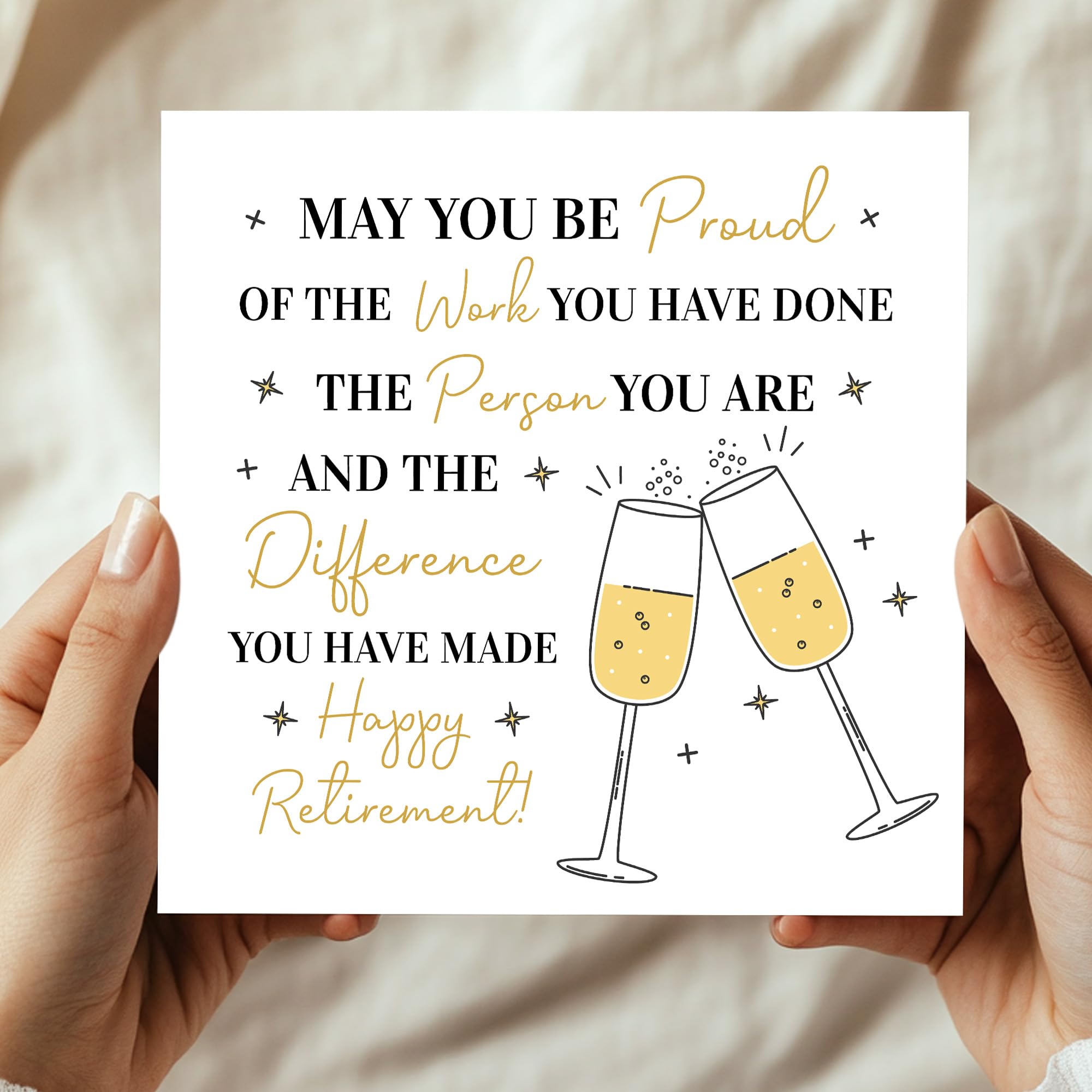 RED OCEAN Handmade Retirement Card 145x145mm with Kraft Envelope | Blank Inside | Made in England 2