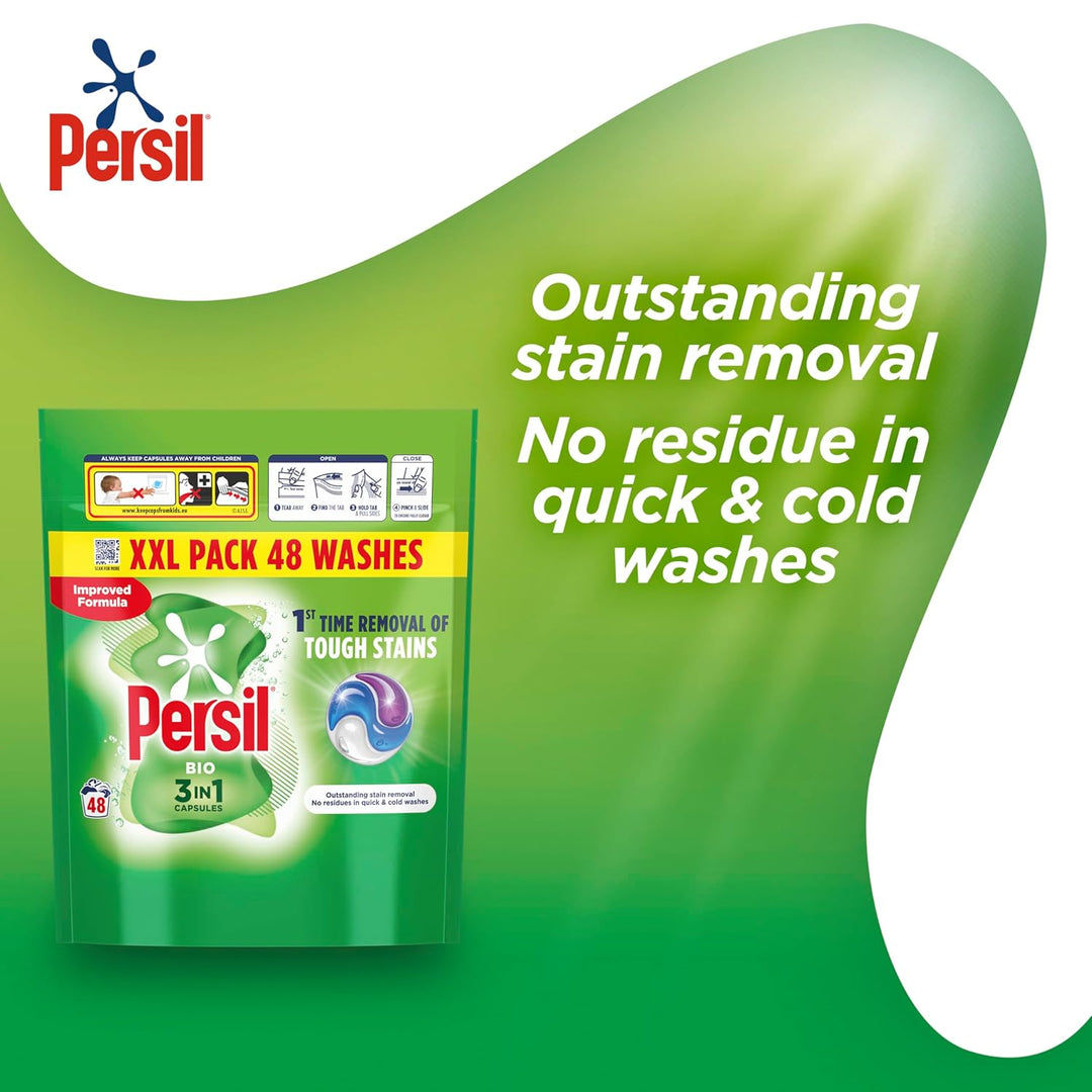 Persil - Bio 3 in 1 Washing Capsules 48 Washes