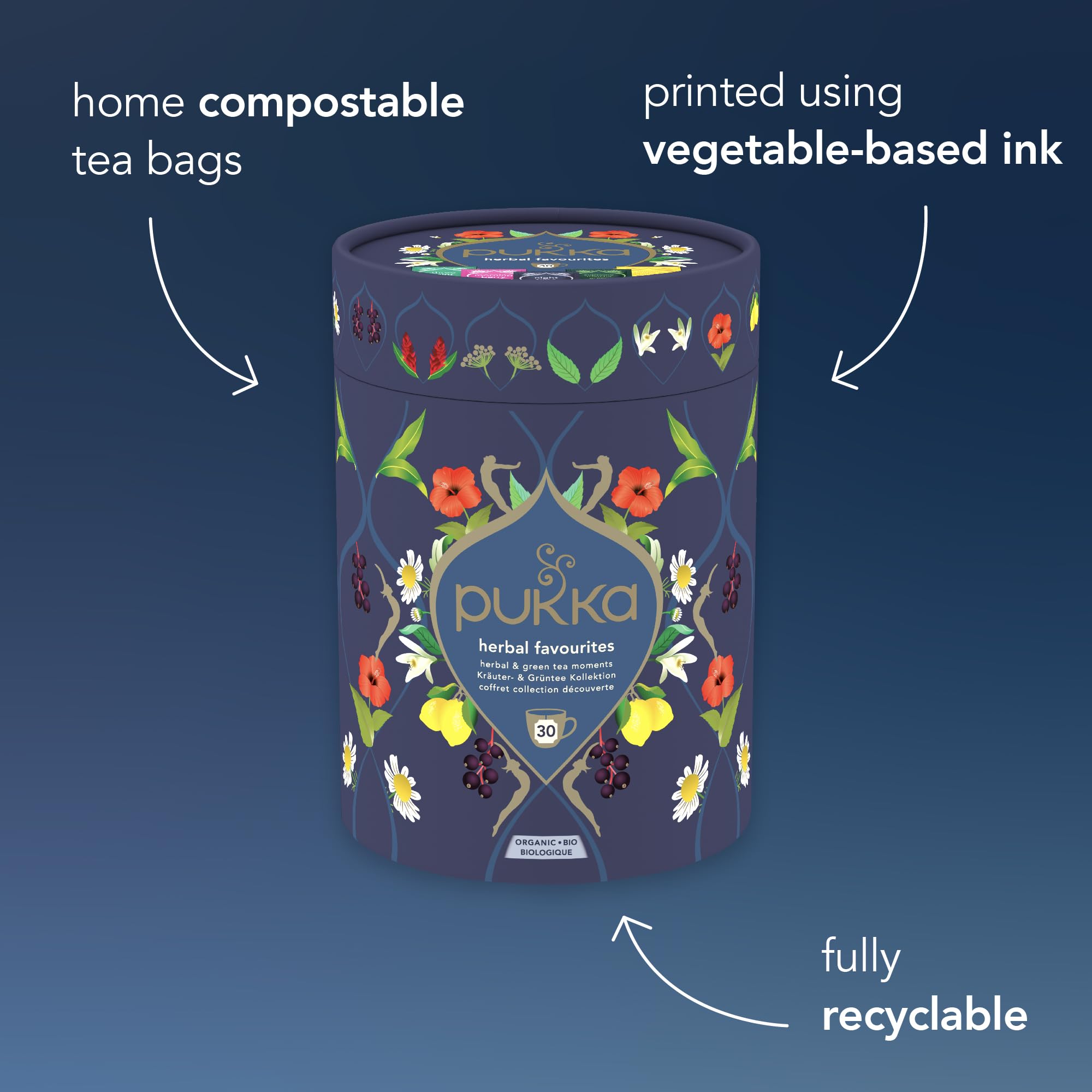 Pukka Herbs Gourmet Favourites Herbal Tea Selection Gift Set Box | 30 Tea Bags | Organic 5
