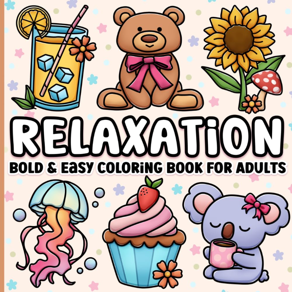 BJB Publishing Coloring Book for Adults Relaxation: Bold and Easy Coloring Pages | Paperback