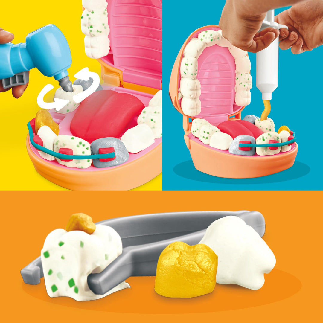 Play-Doh Drill 'n Fill Dentist - Pretend Play Dental Set for Kids 3+