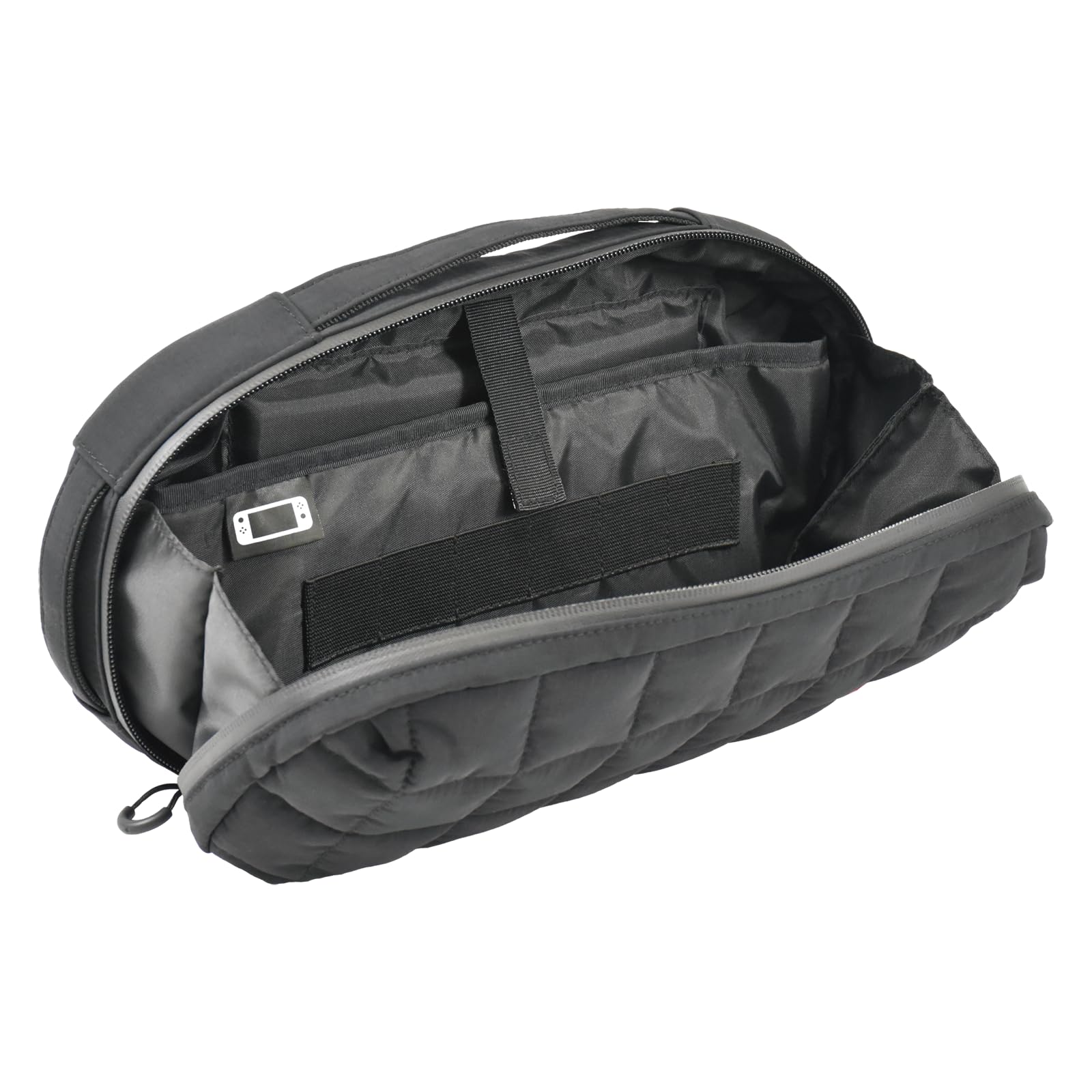 HORI Puff Pouch - Mid-Size Carrying Pouch for Nintendo Switch 2 | Black | Polyester