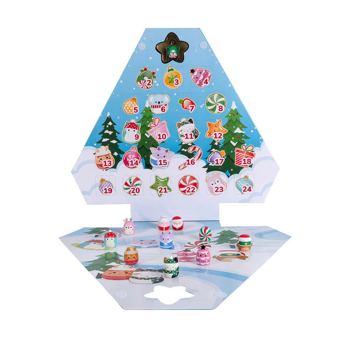Squish-a-longs Holiday Advent Calendar 24 Day Countdown - 24 Mini-Squish Collectibles with Ring Accessory (Wave 3)