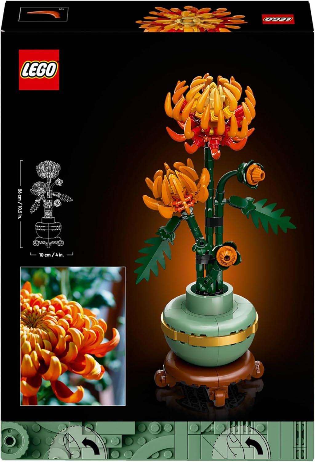 LEGO Icons Chrysanthemum Flower Building Set - 278-Piece Creative Kit for Adults 10